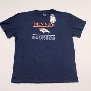 NFL Team Men Blue Denver Broncos Tee Shirt Size XXL